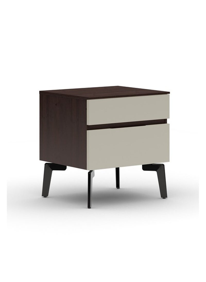 ROYALOAK Royaloak Houston Side Table | Two Drawers | HDF Construction | Elegant High-Gloss Finish | Modern Design | Durable & Long-lasting | Side Table with Storage  - Image 4