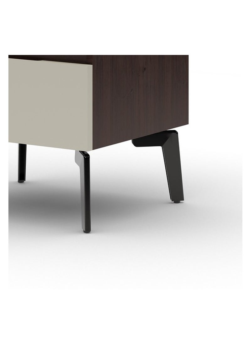 ROYALOAK Royaloak Houston Side Table | Two Drawers | HDF Construction | Elegant High-Gloss Finish | Modern Design | Durable & Long-lasting | Side Table with Storage  - Image 5
