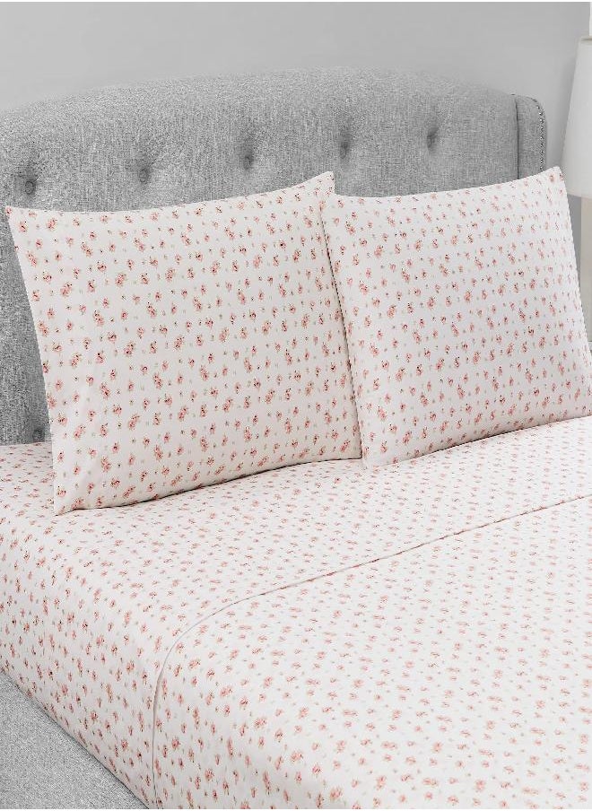 Modern Threads Modern Threads Soft Microfiber Rose Printed Sheets - Luxurious Microfiber Bed Sheets - Includes Flat Sheet, Fitted Sheet with Deep Pockets, & Pillowcases  - Image 2