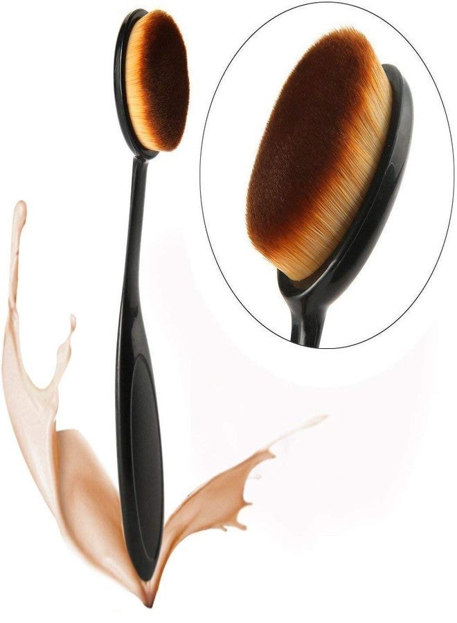 BANIRA Oval Foundation Brush, MAKEUP TOOL (Black) - Image 2