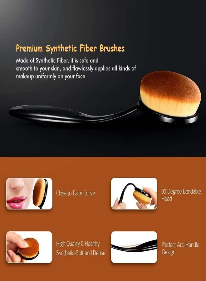 BANIRA Oval Foundation Brush, MAKEUP TOOL (Black) - Image 5