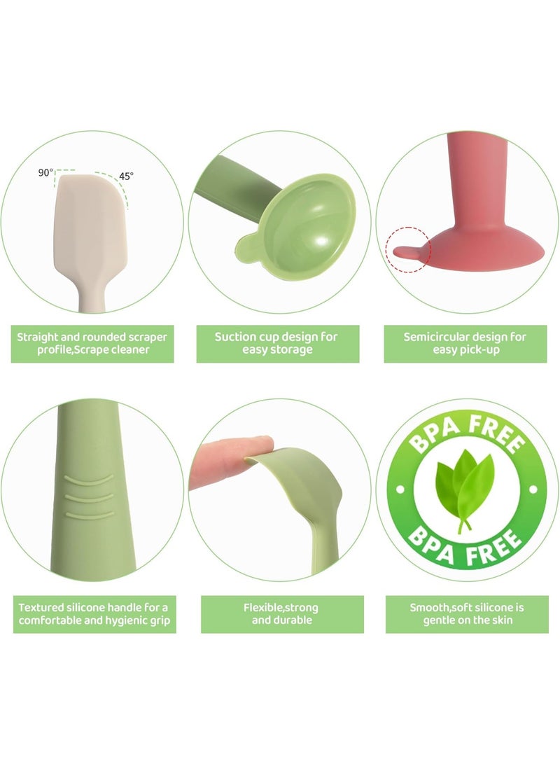 Meetion Diaper Spatula with Case, 3 Pack Baby Diaper Cream spatulas with 3 Storage Boxes, Soft Silicone Diaper Cream Applicator Butt Paste Spatula with Suction Base Full Size - Image 5