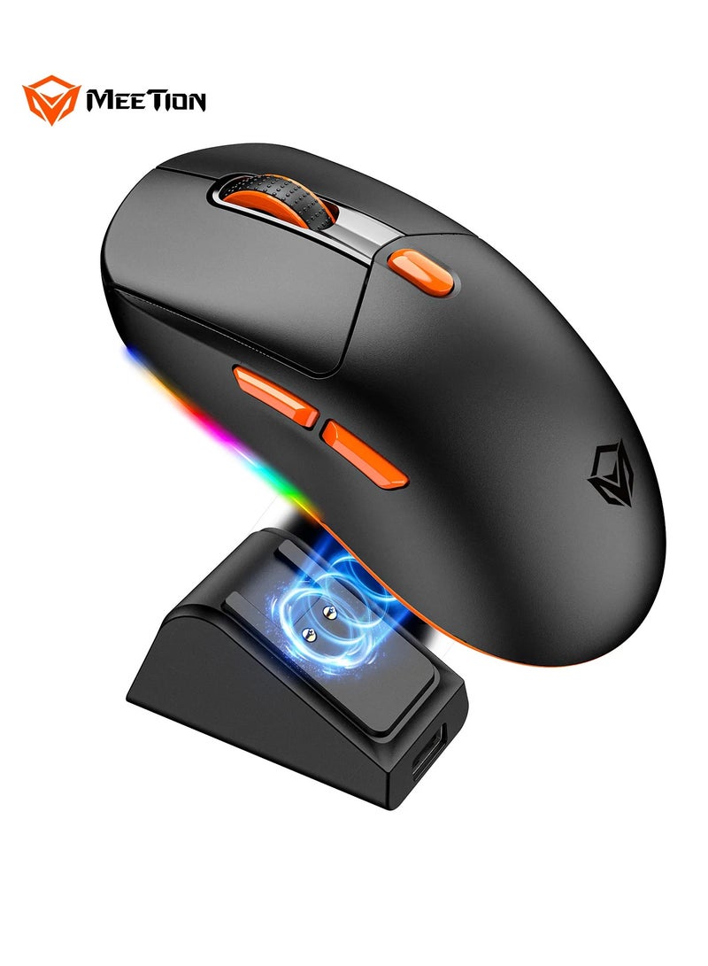 Meetion GW38 Wireless Mouse RGB 2.4Ghz Adjustable DPI 10000 High Quality Magnetic Charging Tri-mode Gaming Mouse For Computer PC - Image 1
