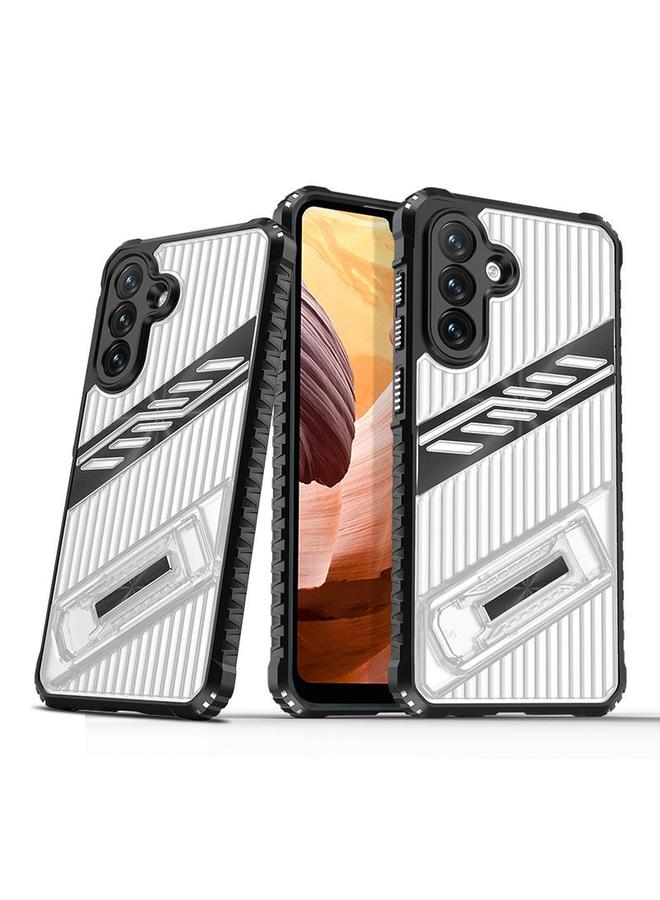 اس-توب جراب لهاتف Samsung Galaxy A34 5G مع حامل مطلي بالكمبيوتر الشخصي، جراب هاتف هجين من مادة TPU - Image 1