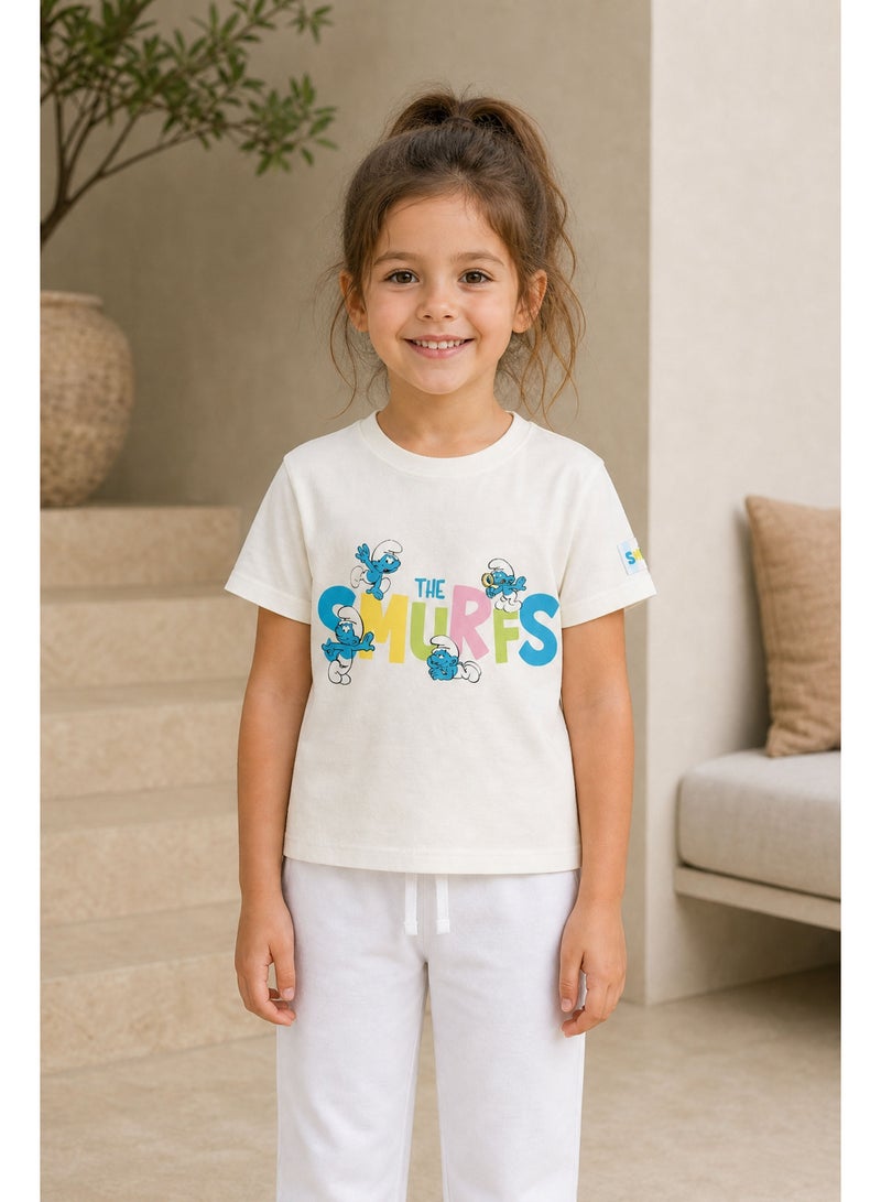 The Smurfs Girls’ Smurfette Graphic T-Shirt Pack of 2– Short-Sleeve Crew-Neck Cartoon Casual Top - Image 2