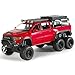 FRJV Toy Trucks for Boys 132 Diecast Trucks Mammoth Model TruckCollectible Pickup Truck Model KitPull Back Cars with Lights and SoundsToy Trucks for Boys Age 47Red - Image 2