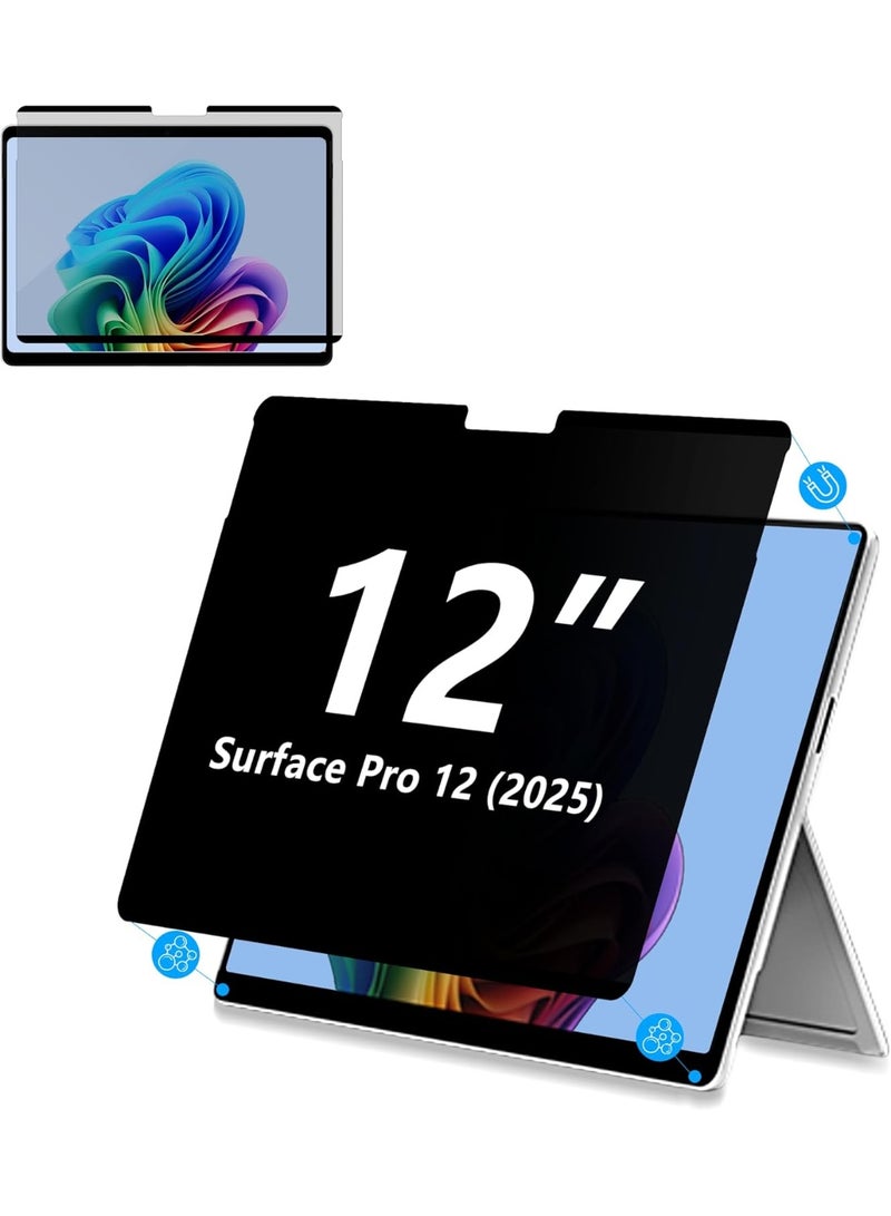 Magnetic Privacy Screen for Surface Pro 12-inch 2025 Model 2109 2110,Removable Anti Peeping Security Protector Blue Light Block glare Filter - Image 1