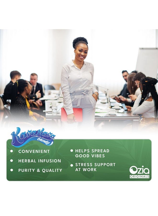Ozia Originals Kava Kava Candy - 8 Kava Candies Per Pack, Kava Extract Stress Relief Supplement, Natural Kava Root Chill Happy Pill, Encourages Positive Mood - Coconut Cream Flavor, 4 Packs  - Image 2