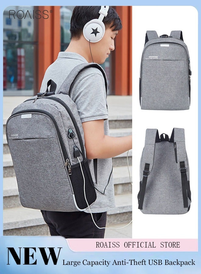 roaiss Laptop Backpack-Fits 15.6 Inch Laptop Travel Computer Bag,Business Anti Theft Backpack With Usb Charging Port - Image 1