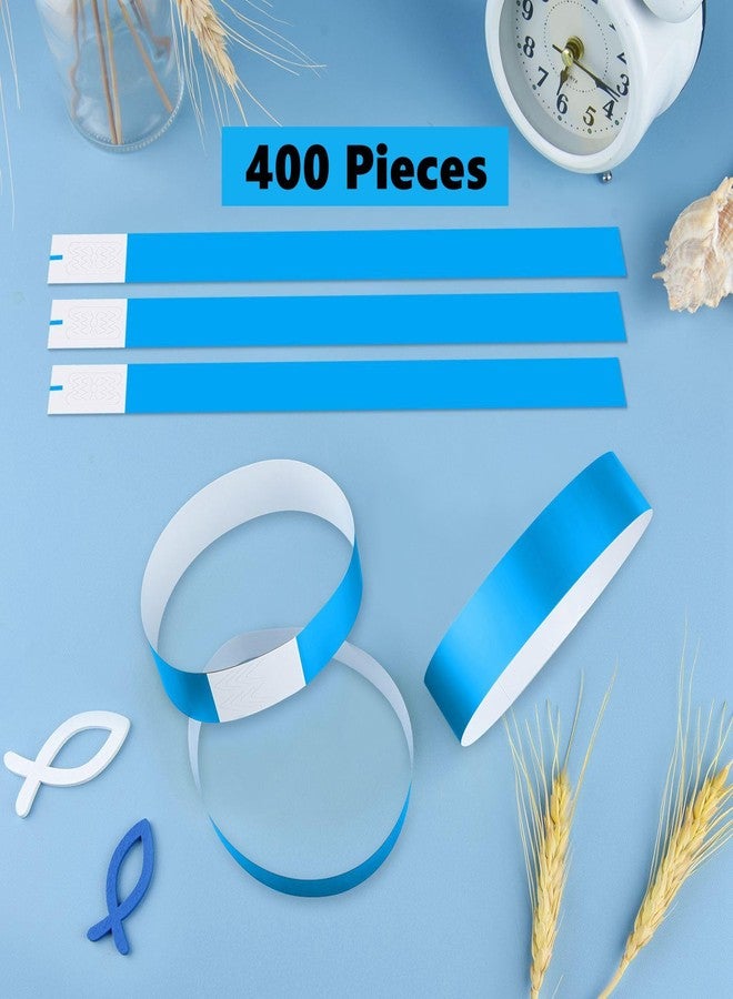 أستارون مجموعة أستارون من 400 قطعة من أساور المعصم الورقية الزرقاء للمناسبات، مناسبة للحفلات والنوادي والحفلات الموسيقية والمهرجانات، مقاومة للماء وخفيفة الوزن - Image 3