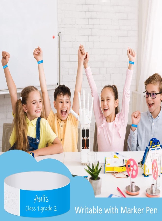 أستارون مجموعة أستارون من 400 قطعة من أساور المعصم الورقية الزرقاء للمناسبات، مناسبة للحفلات والنوادي والحفلات الموسيقية والمهرجانات، مقاومة للماء وخفيفة الوزن - Image 2