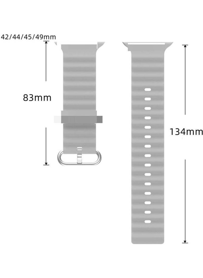Koodmax - Apple Watch Compatible Ultra Double Color Ocean Loop Band Strap 42 44 45 49MM - Image 1