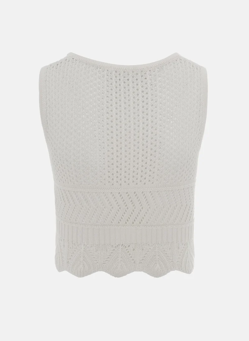 Lichi Openwork knit top