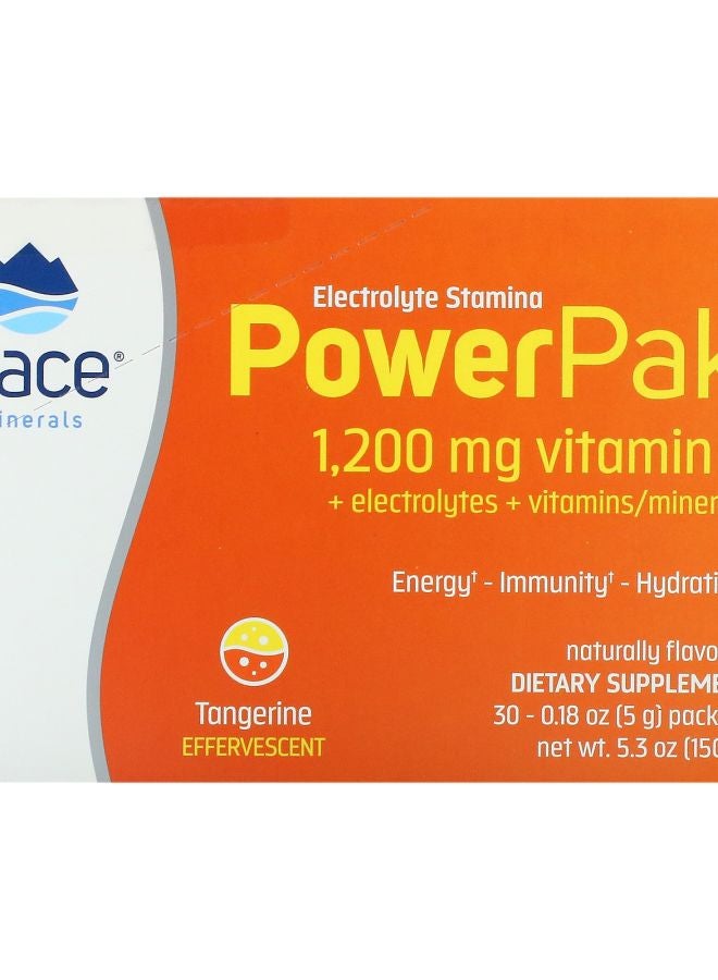 Trace Minerals Electrolyte Stamina PowerPak Tangerine 30 Packets 0.18 oz (5 g) Each