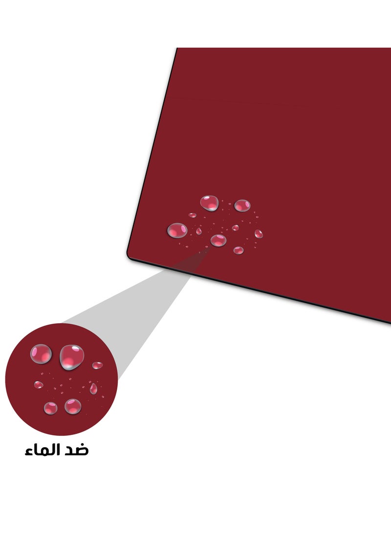 أيه أس أيه - وسادة ماوس ممتدة 90 × 40 سم بقاعدة مطاطية غير قابلة للانزلاق مع حواف مخيطة وسطح قماشي ناعم ومقاوم للماء - Image 1