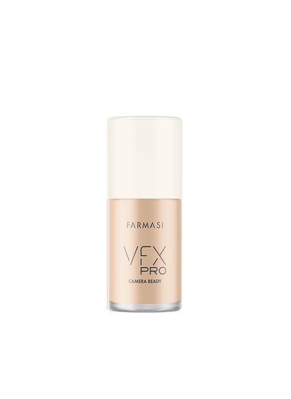 FARMASi Vfx Pro Foundation, Full Coverage Liquid Cream, Lightweight Long Lasting Coverage, Breathable Skin Moisturizer with Color True Matte Blending, Face Makeup, 1 fl. oz / 30 ml - NATURAL BEIGE N12