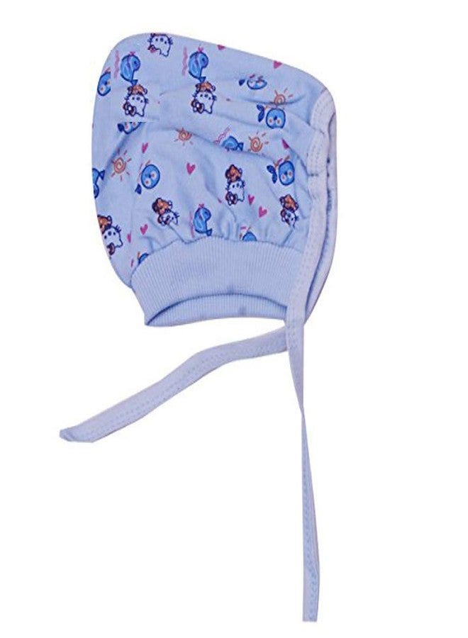 Gilli Shopee Baby Boy's and Baby Girl's Soft Cotton Caps with Tai Knot and Bonnet (Multicolour; 6-12 Months) - Set of 5 - Image 4