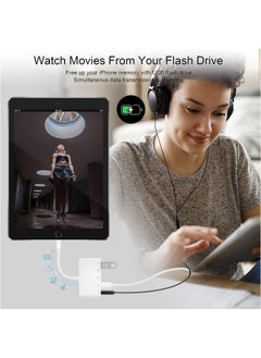 Generic SD Card Reader for iPhone, Apple Camera Adapter，Lightning to 5 in 1 USB OTG Camera Connection kit with Camera Memory Reader and 3.5mm Headphone Jack, SD & TF Dual Card Slot, Support iPhone iOS 9.2-16+  - Image 4