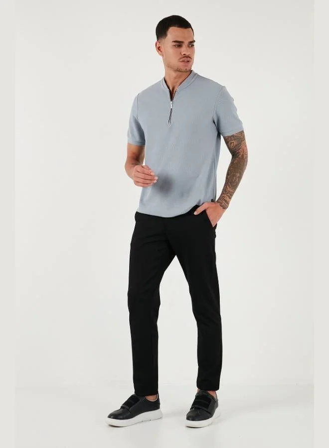 Buratti  Buratti Cotton Regular Fit Half Zipper T Shirt Men's T SHIRT 5902653 for Men | Best Price UAE