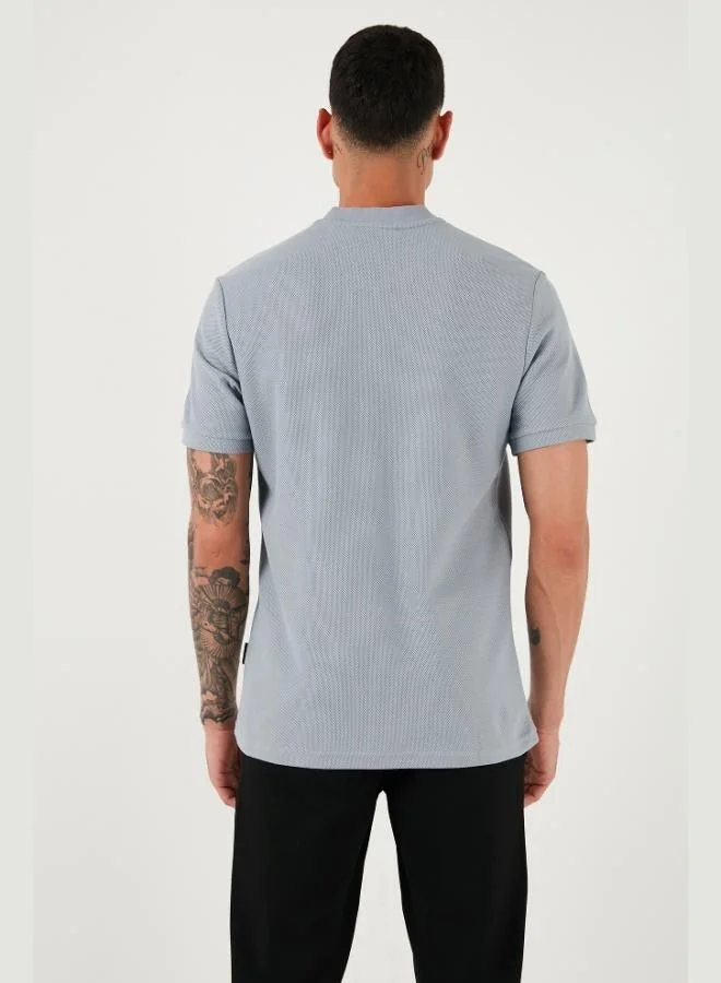 Buratti  Buratti Cotton Regular Fit Half Zipper T Shirt Men's T SHIRT 5902653 for Men | Best Price UAE