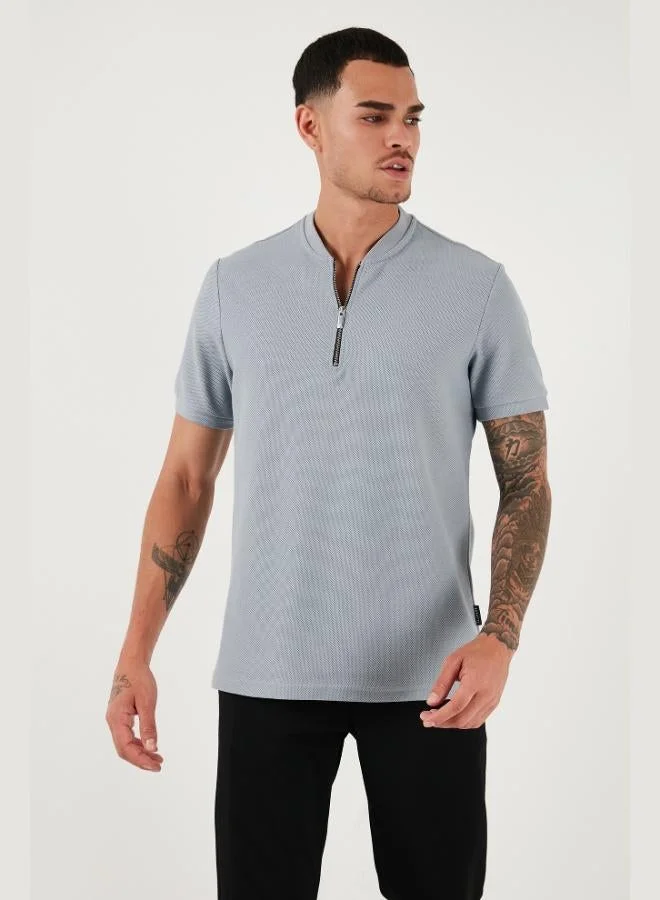 Buratti Cotton Regular Fit Half Zipper T Shirt Men's T SHIRT 5902653