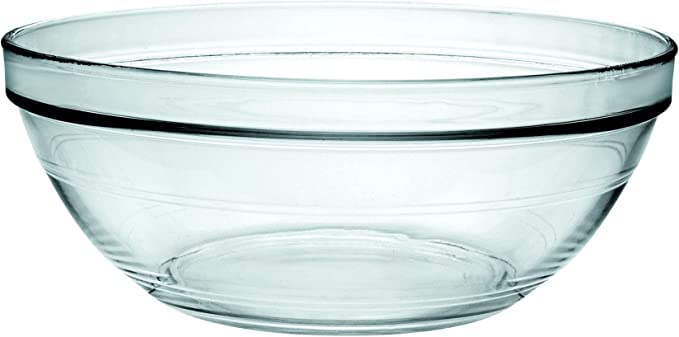 GLASSIMON Patti Round Bowl Mixing Bowl Set of 2 Capacity 1510 ml I Mixing Bowl Toughened Transparent Glass Bowl I Size 20 cm Diameter - Image 3