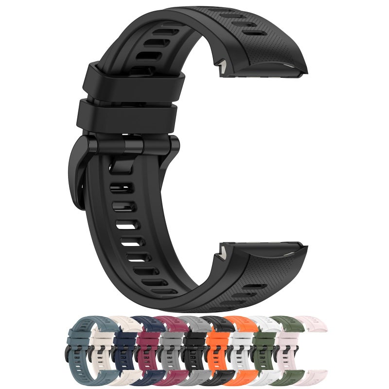 AWADUO Garmin Approach S70 42mm Replacement Band – 20mm Soft Silicone Strap for Men & Women (Black) - Image 2