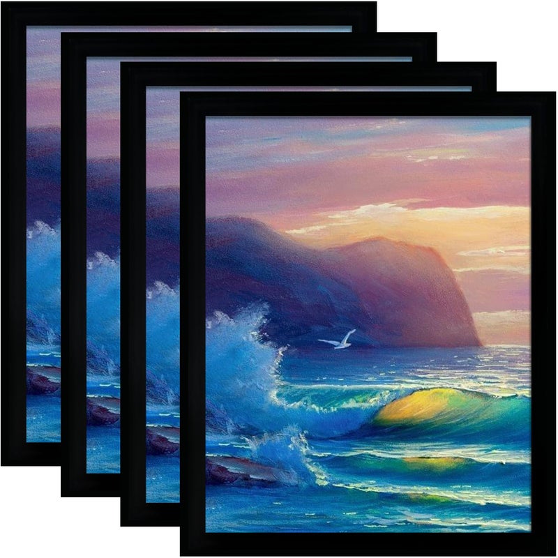 SESEAT 18x24 Frame Wall Gallery Poster Picture Frame Black Pack of 4