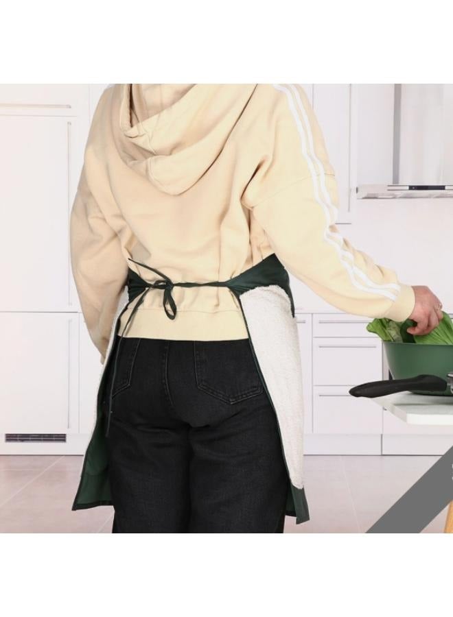 مريلة الطبخ المنزلية مريلة مقاومة للماء للكبار مريلة الشيف الخبز المئزر المطبخ المئزر الأعمال المنزلية  - Image 4