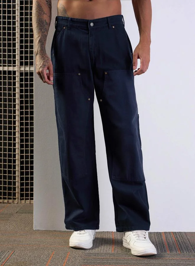 Mascln Sassafras Mid Rise Carpenter Fit Jeans by Styli