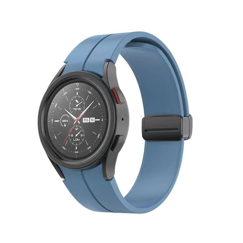 سوار ساعة ذكية رياضي من السيليكون متوافق باللون أزرق قابل للتعديل مع Samsung Galaxy Watch 5 بملاءمة قابلة للتعديل وحزام ناعم للاستبدال اليومي - Image 1
