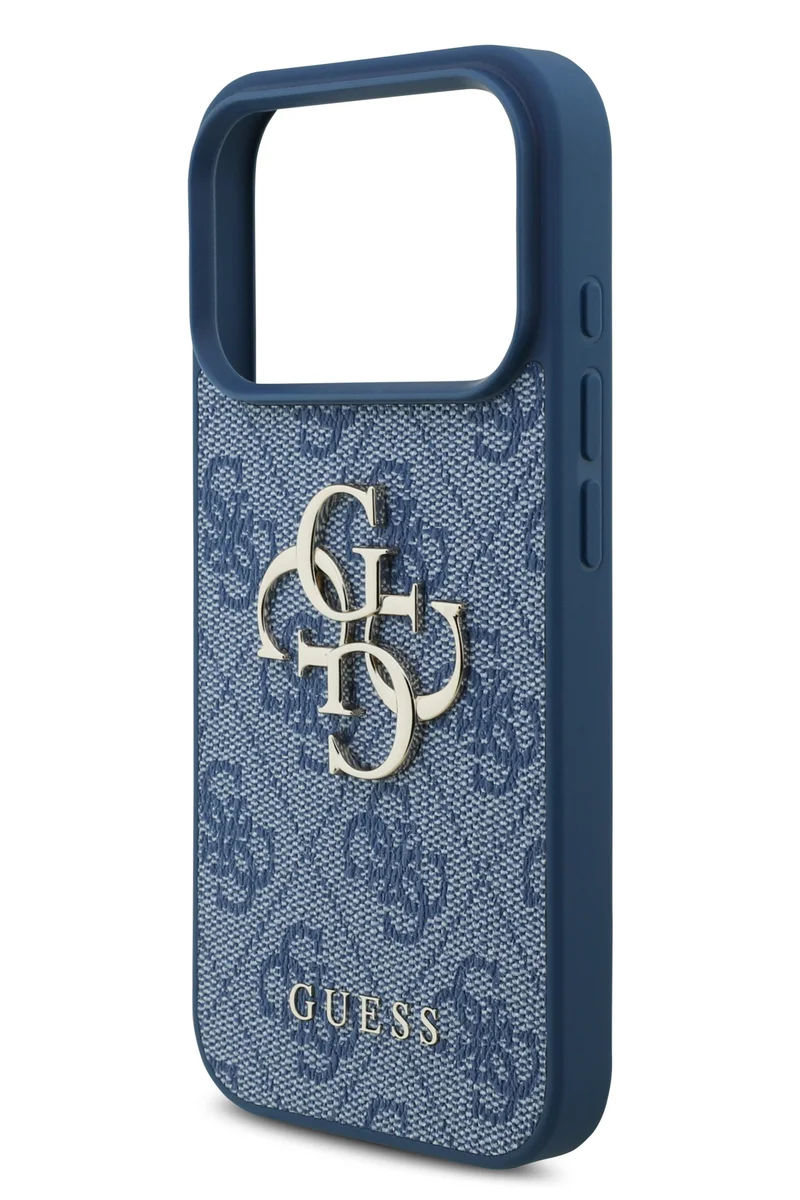 GUESS PU Leather Case with Big 4G & Classic Logo for iPhone 17 Pro Max / Easy Snap-On / Sustainable Packaging / Comfortable Grip / Drop Protection / Slim Profile & Lightweight Design - Blue