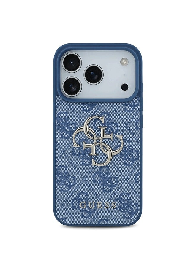 GUESS PU Leather Case with Big 4G & Classic Logo for iPhone 17 Pro Max / Easy Snap-On / Sustainable Packaging / Comfortable Grip / Drop Protection / Slim Profile & Lightweight Design - Blue - Image 1