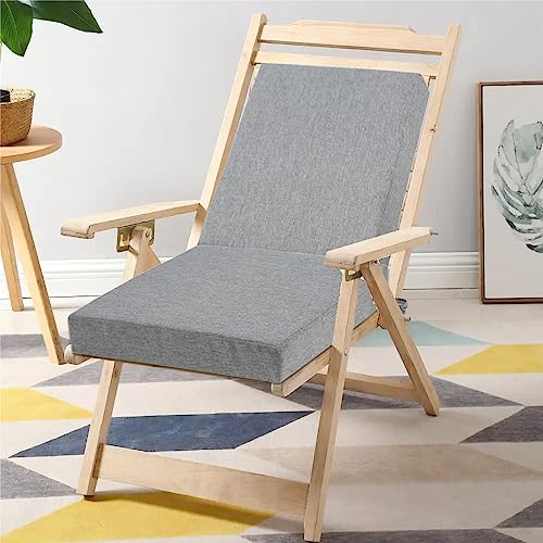 FUNHOME Outdoor Chair Cushion Covers 2 Pack, No Insert! Patio Cushion Covers Replacement 20" x 18" x 4", Water Resistant Chair Cushion Slipcovers, Grey (Covers ONLY) - Image 2
