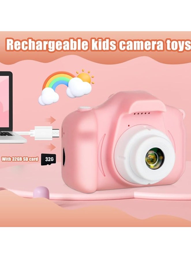 Generic Kids Camera, Birthday Gifts for Girls Age 3-9, HD Digital Video Cameras for Toddler, Portable Toy for 3 4 5 6 7 8 Year Old Girl with 32GB SD Card (Popular, Pink)  - Image 5