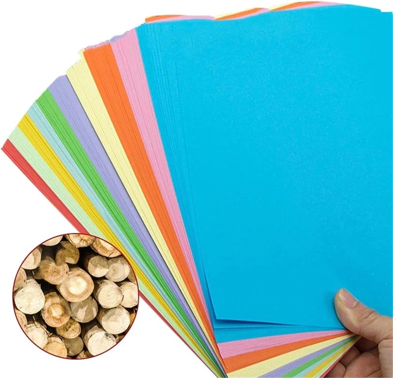 200pcs Colored A4 Multi-size Double Sides Craft Decoration Paper(Purple) - Image 4