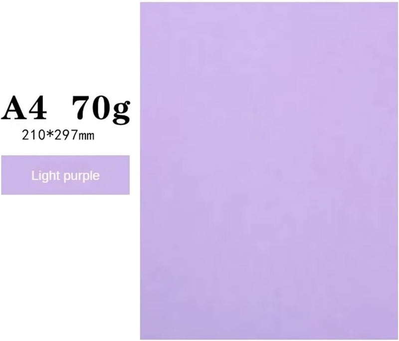 200pcs Colored A4 Multi-size Double Sides Craft Decoration Paper(Purple) - Image 2