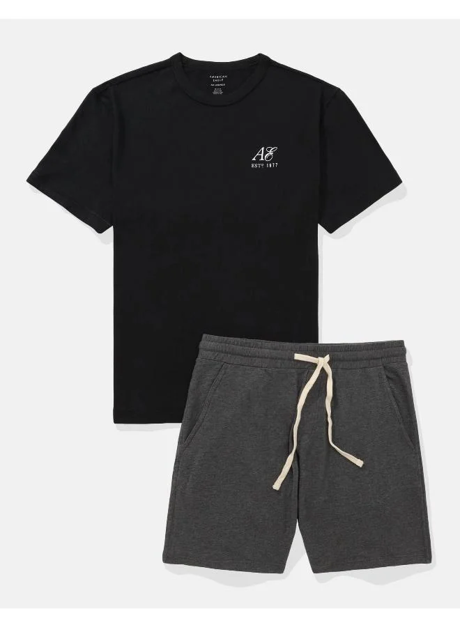 American Eagle AEO T-Shirt And Short Lounge Set