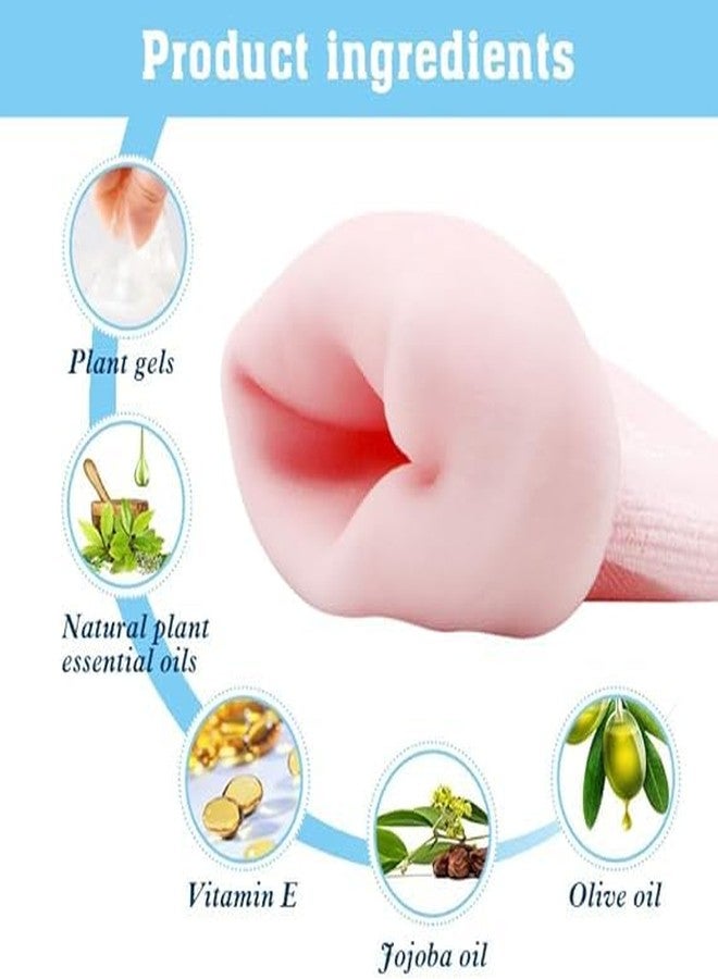 SPEFEZ Silicone Moisturizer Socks Spa Gel Socks Silicone Socks For Cracked Heel Silicone Socks For Women Ultra-Soft Moisturizing Socks with DIY Natural Oil and Vitamin E Repair (Pink) - Image 4