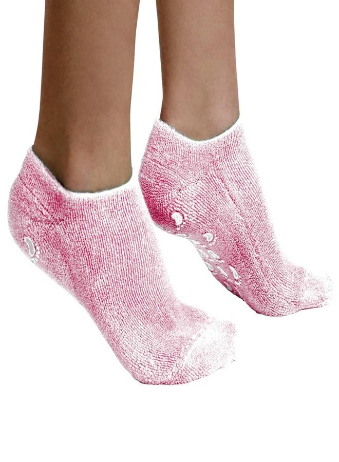 SPEFEZ Silicone Moisturizer Socks Spa Gel Socks Silicone Socks For Cracked Heel Silicone Socks For Women Ultra-Soft Moisturizing Socks with DIY Natural Oil and Vitamin E Repair (Pink) - Image 5