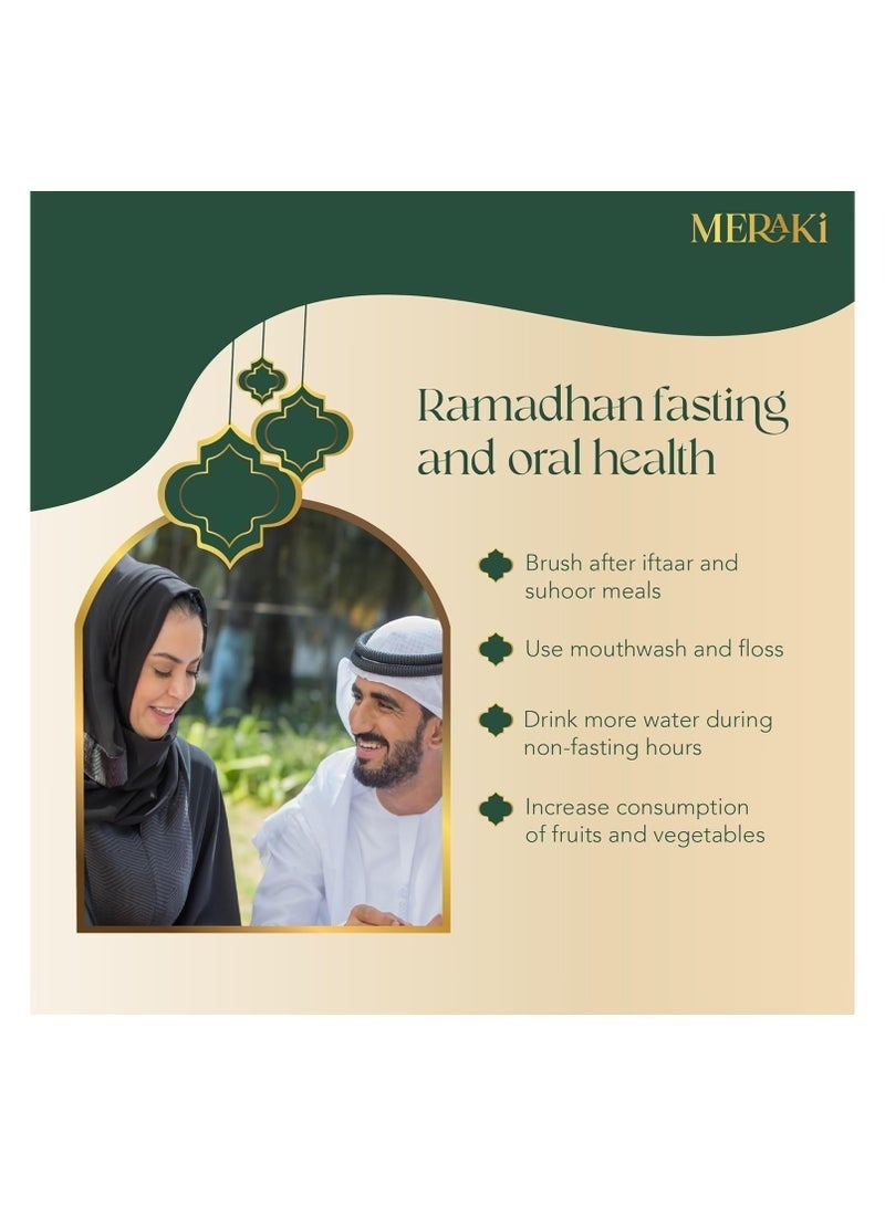 Meraki Natural Toothpaste with Miswak & Black Seed Oil, Antibacterial Fluoride Free Toothpaste for Sensitive Teeth, Whitening, Gum Care, Herbal Ayurvedic Dental Care (Pack of 3)-360 Gram - Image 5