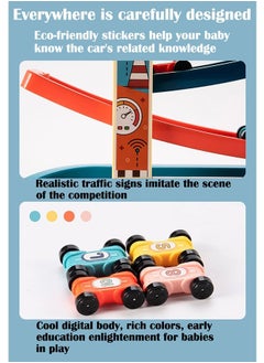 ZCM-HAPPY 6 Layers Kids Sliding Racing Track Toy Car Game Ramp Racer With Car Parking Garage  - Image 2