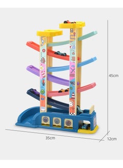 ZCM-HAPPY 6 Layers Kids Sliding Racing Track Toy Car Game Ramp Racer With Car Parking Garage  - Image 3