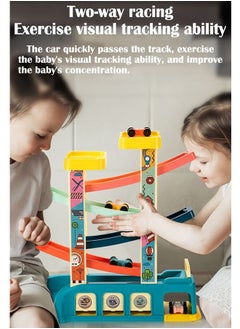 ZCM-HAPPY 6 Layers Kids Sliding Racing Track Toy Car Game Ramp Racer With Car Parking Garage  - Image 5