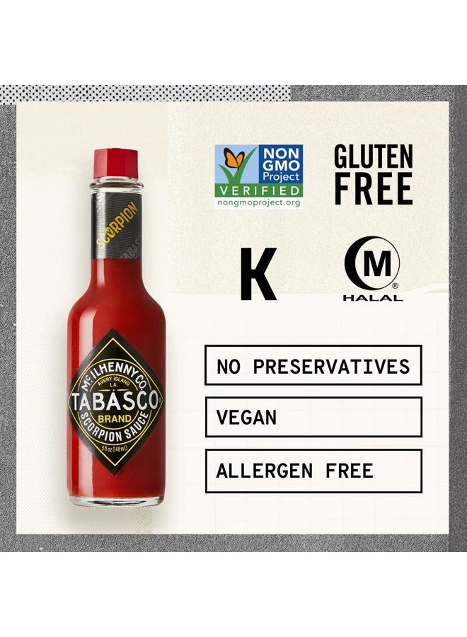 Tabasco صلصة العقرب من العلامة التجارية، صلصة حارة نارية وشديدة، زجاجة، جريئة وحارة، فلفل العقرب، جوافة، ومزيج أناناس، رائعة على التاكو والمزيد، 5 أونصات سائلة (عبوة من 1) - Image 5