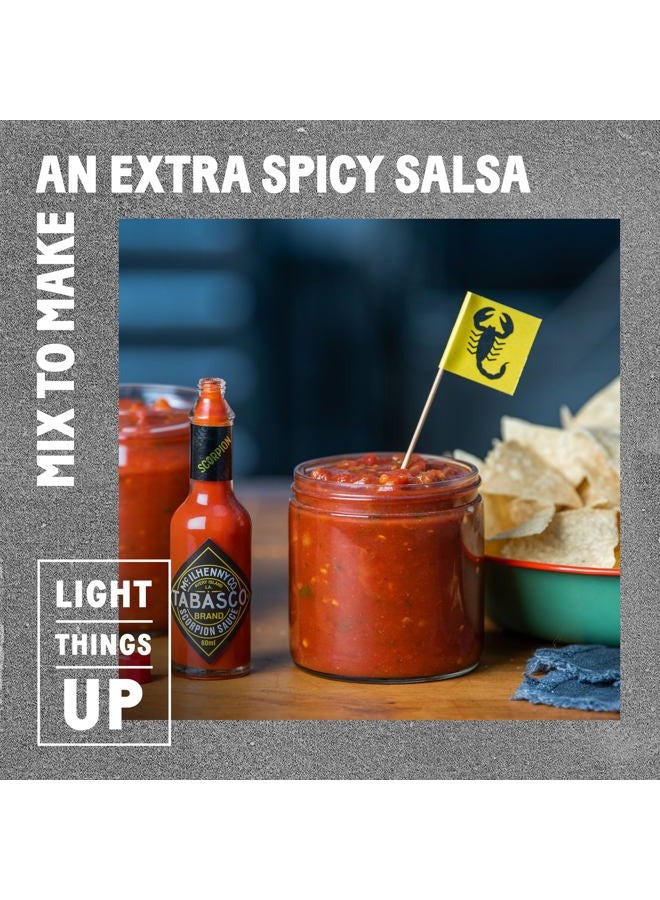 Tabasco صلصة العقرب من العلامة التجارية، صلصة حارة نارية وشديدة، زجاجة، جريئة وحارة، فلفل العقرب، جوافة، ومزيج أناناس، رائعة على التاكو والمزيد، 5 أونصات سائلة (عبوة من 1) - Image 4
