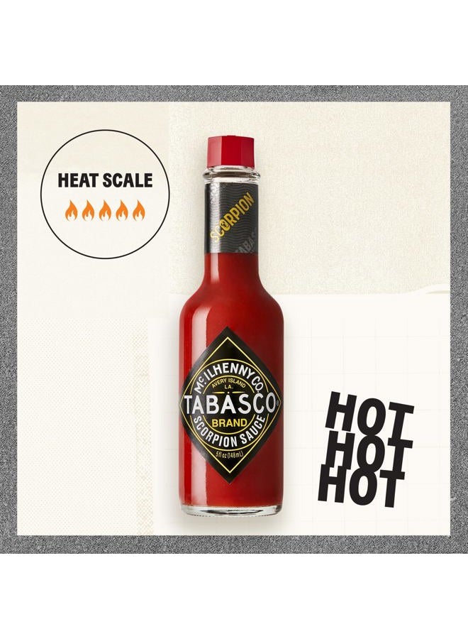 Tabasco صلصة العقرب من العلامة التجارية، صلصة حارة نارية وشديدة، زجاجة، جريئة وحارة، فلفل العقرب، جوافة، ومزيج أناناس، رائعة على التاكو والمزيد، 5 أونصات سائلة (عبوة من 1) - Image 2
