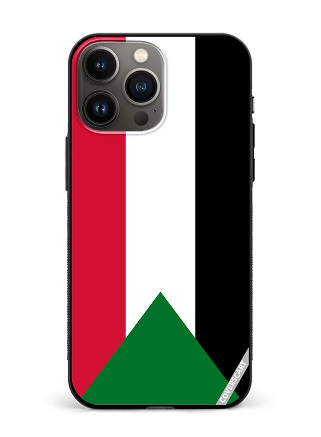 COVERSCART Protective Case Cover For Apple iPhone 13 Pro Max Sudan Flag Design Multicolour