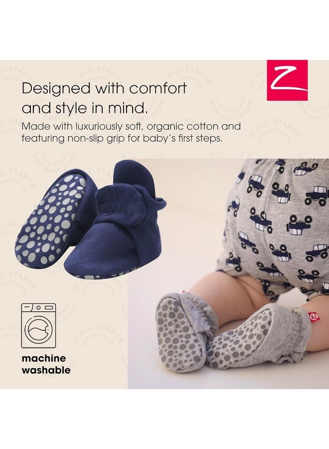 Zutano Zutano unisex-baby Organic Cotton Booties Classic  - Image 2