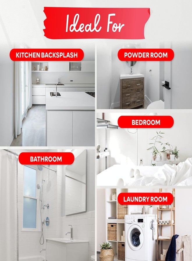 XFasten Square Peel and Stick Backsplash for Kitchen 10pcs 12” x 12” + Cutter Ornamental Tile Peel and Stick Tiles Stick on Self Adhesive Backsplash Tile for Kitchen and Bathroom - Image 5